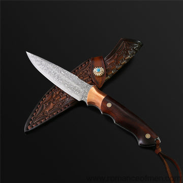 Blade of Glory Damascus Steel Fixed Blade-Romance of Men